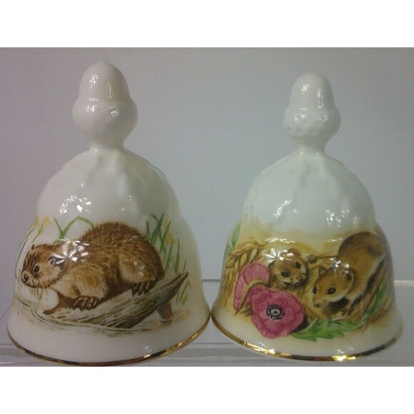 Vintage Oakley Friends of the Forest Fine Bone China Bells England Lot of 17 - Picture 6 of 16